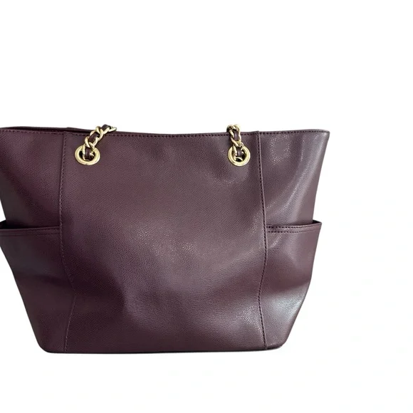 Calvin Klein Deep Burgundy Tote - Picture 2 of 3